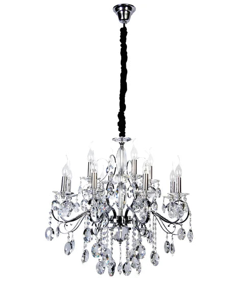 Madeleine 12 Light Egyptian Crystal Chandelier in Chrome